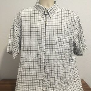 Chaps XXL White W Black Stipes Men's Polo